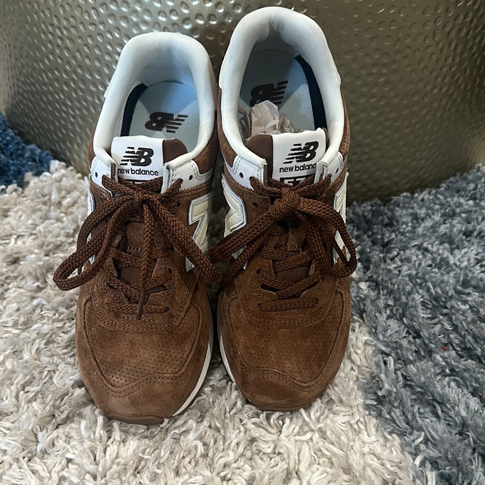 New Balance Brown Suede 574 Sneakers
